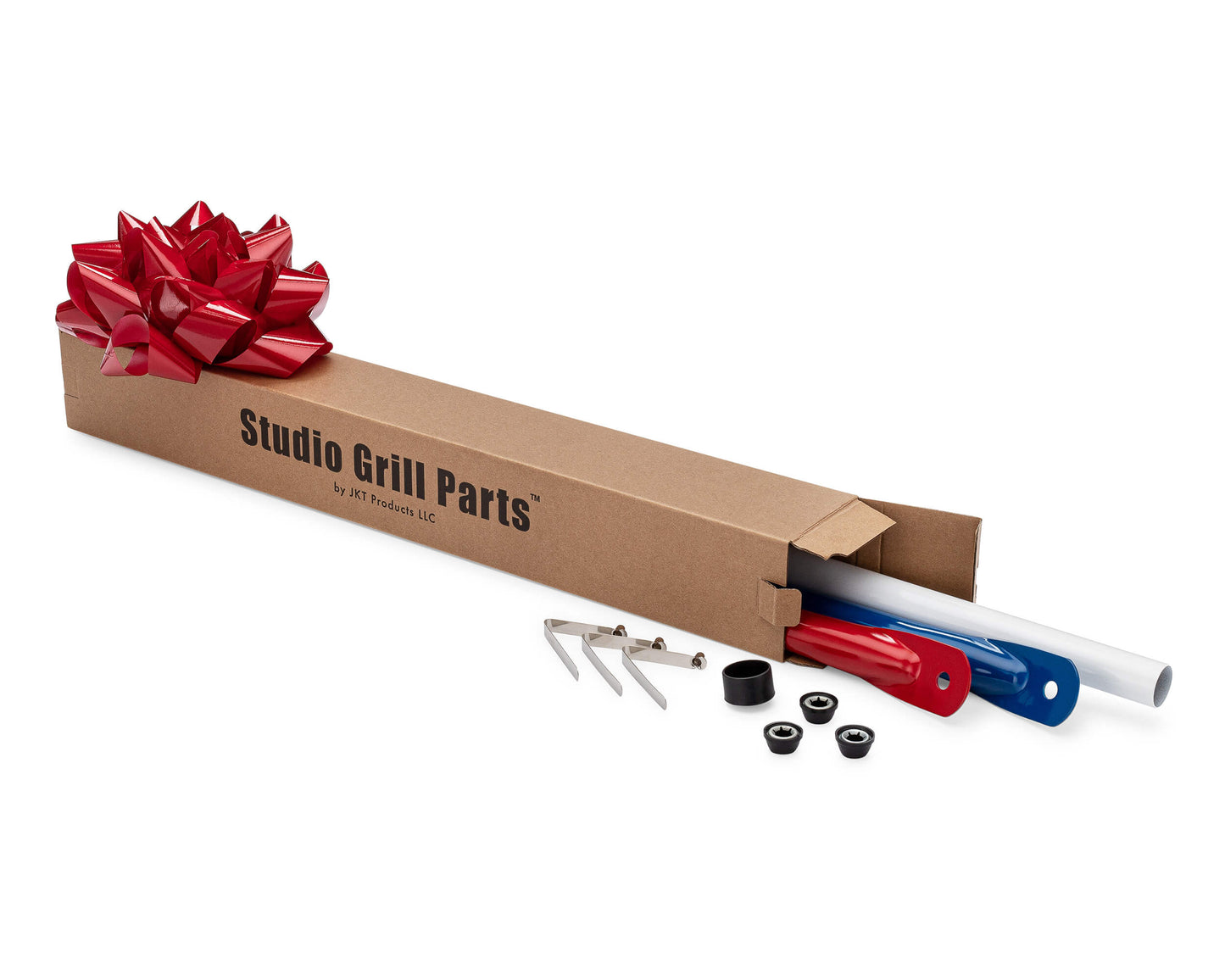 Studio Grill Parts - Leg Kit - Weber Grill Part 65130 Replacement for Kettle Grill 22 Inch Weber Charcoal Grill with 19.5” Front Leg (Red/white/blue)