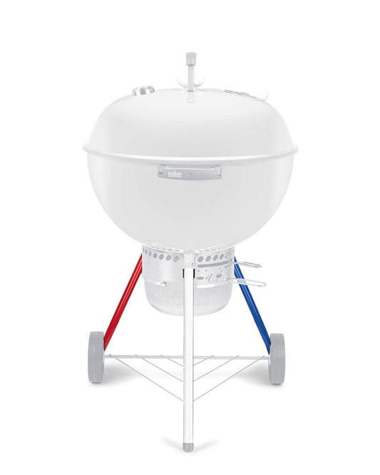 Studio Grill Parts - Leg Kit - Weber Grill Part 65130 Replacement for Kettle Grill 22 Inch Weber Charcoal Grill with 19.5” Front Leg (Red/white/blue)